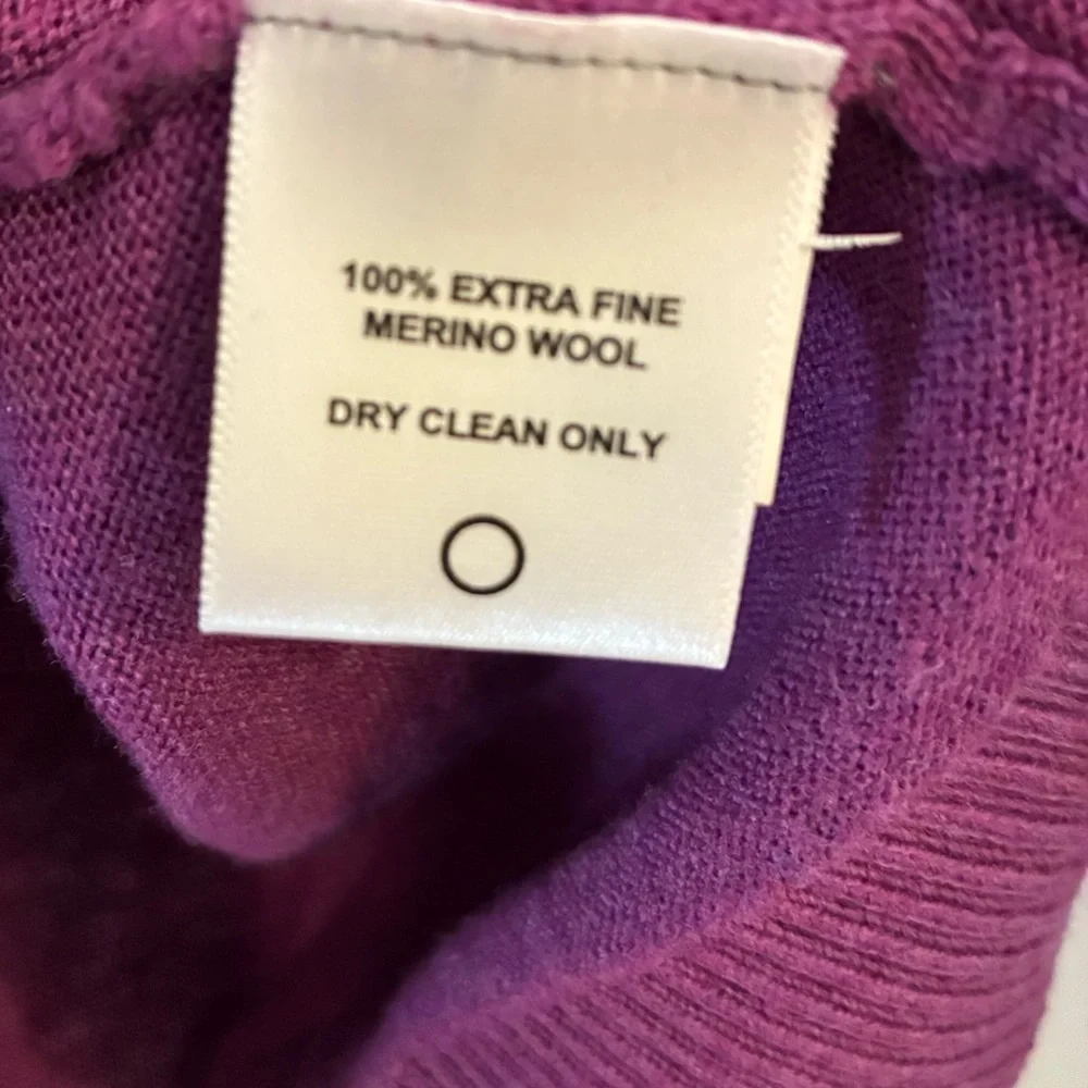 Thomas Dean Rich Purple V-Neck Sweater